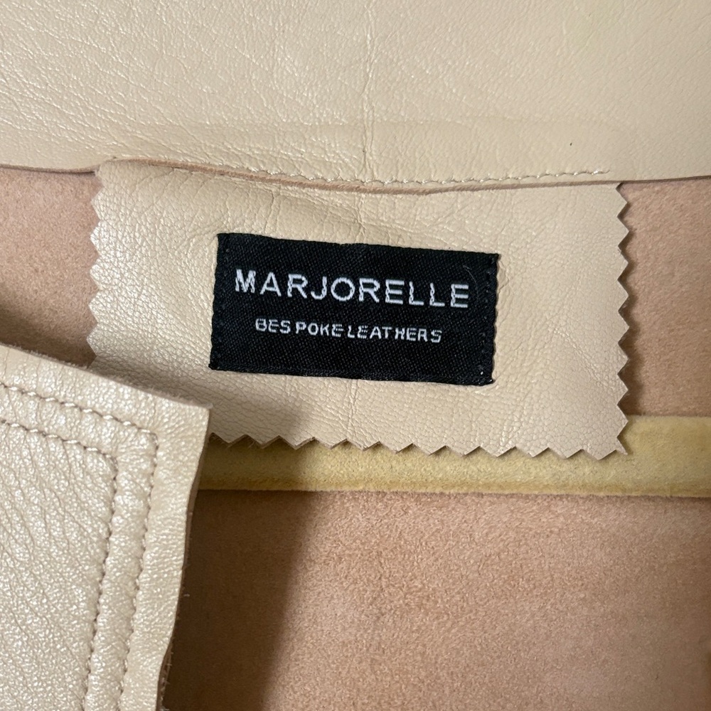 Talbots Cream Leather Coat